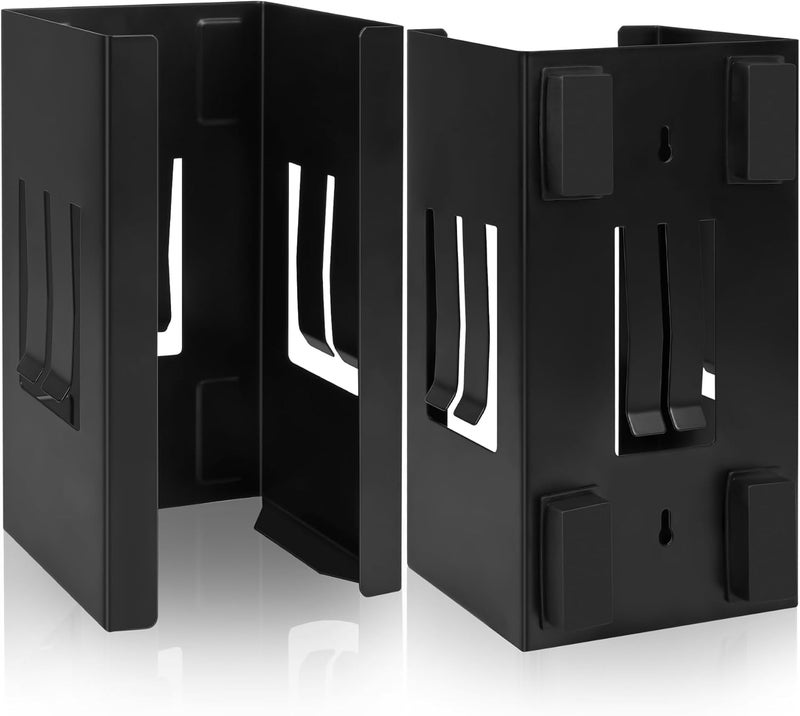 Tottist Magnetic Glove Dispenser 2 Pack - Heavy Duty Wall Mount & Fridge Organizer for Gloves, Paper Towels, Wipes - Tool-Free Installation for Kitchen, Garage, Workshop, Office - Black (Black Steel) - Image 1